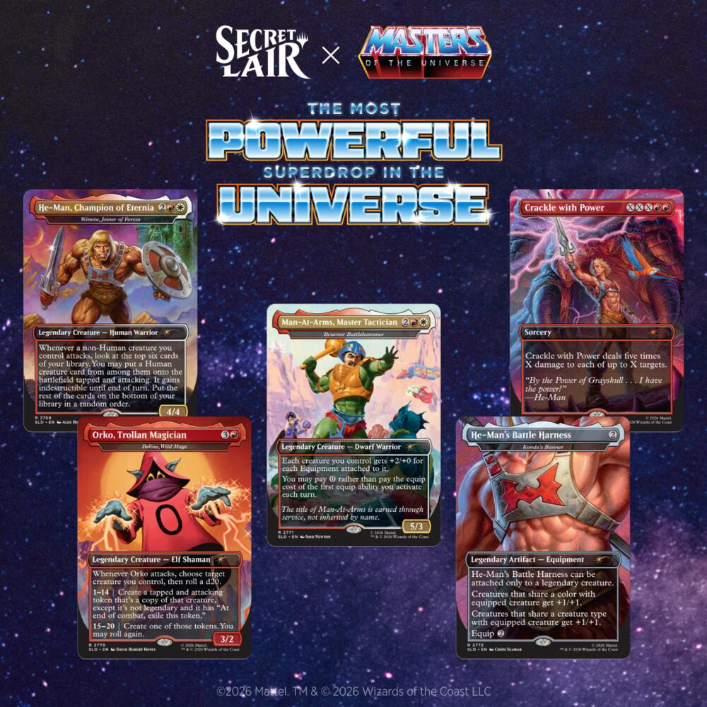 Secret Lair Drop: Secret Lair x Masters of the Universe: By the Power of Grayskull! - Non-Foil Edition sealed product from Secret Lair Drop Series