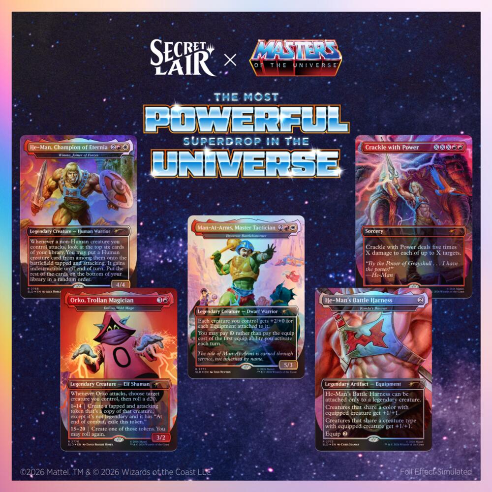 Secret Lair Drop: Secret Lair x Masters of the Universe: By the Power of Grayskull! - Traditional Foil Edition sealed product from Secret Lair Drop Series