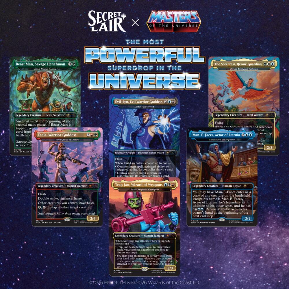 Secret Lair Drop: Secret Lair x Masters of the Universe: Allies and Enemies of Eternia - Non-Foil Edition sealed product from Secret Lair Drop Series