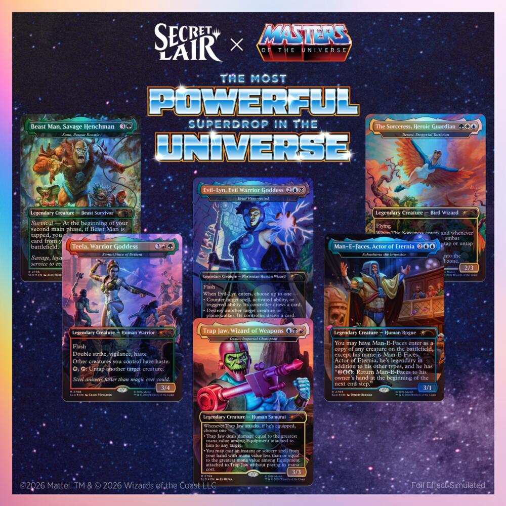Secret Lair Drop: Secret Lair x Masters of the Universe: Allies and Enemies of Eternia - Traditional Foil Edition sealed product from Secret Lair Drop Series