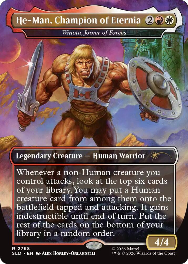 He-Man, Champion of Eternia - Winota, Joiner of Forces 2768 card from Secret Lair Drop Series