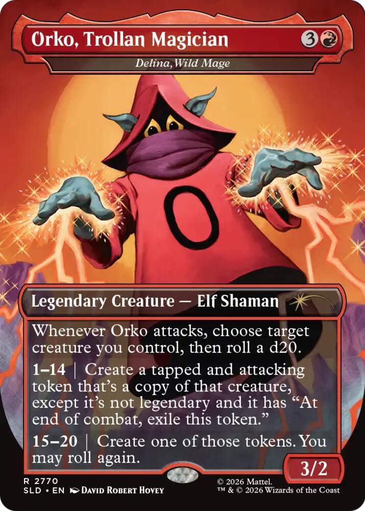 Orko, Trollan Magician - Delina, Wild Mage 2770 card from Secret Lair Drop Series