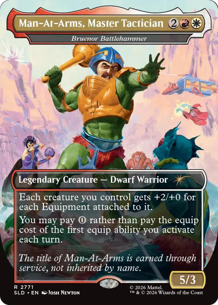 Man-At-Arms, Master Tactician - Bruenor Battlehammer 2771 card from Secret Lair Drop Series