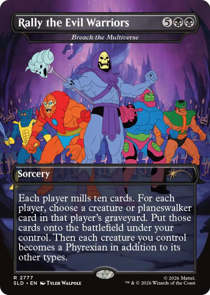 Rally the Evil Warriors - Breach the Multiverse 2777 card from Secret Lair Drop Series