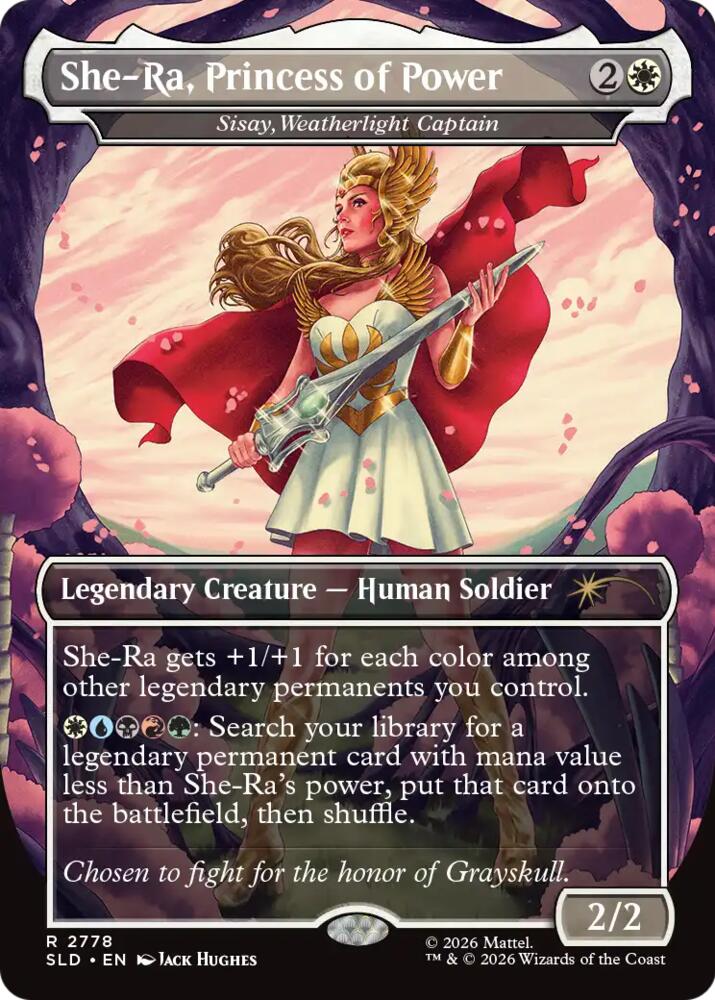 She-Ra, Princess of Power - Sisay, Weatherlight Captain 2778 card from Secret Lair Drop Series