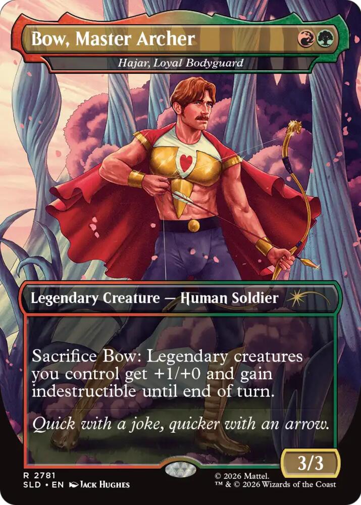 Bow, Master Archer - Hajar, Loyal Bodyguard 2781 card from Secret Lair Drop Series