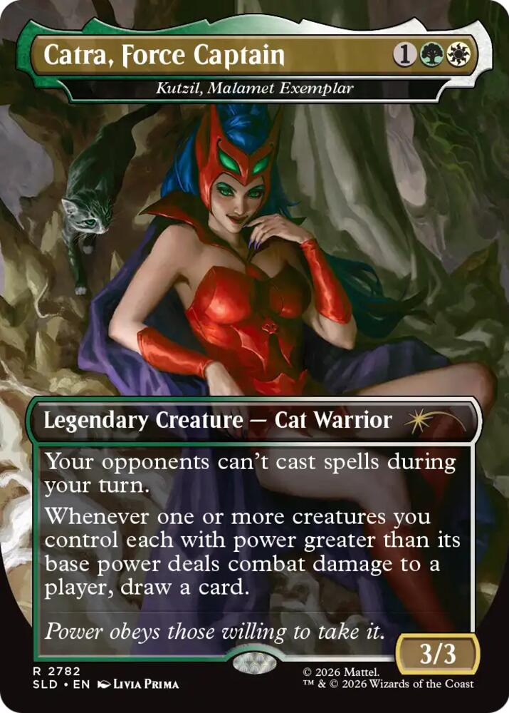 Catra, Force Captain - Kutzil, Malamet Exemplar 2782 card from Secret Lair Drop Series