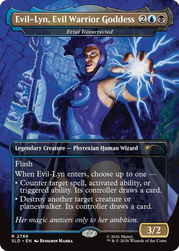 Evil-Lyn, Evil Warrior Goddess - Ertai Resurrected 2786 card from Secret Lair Drop Series