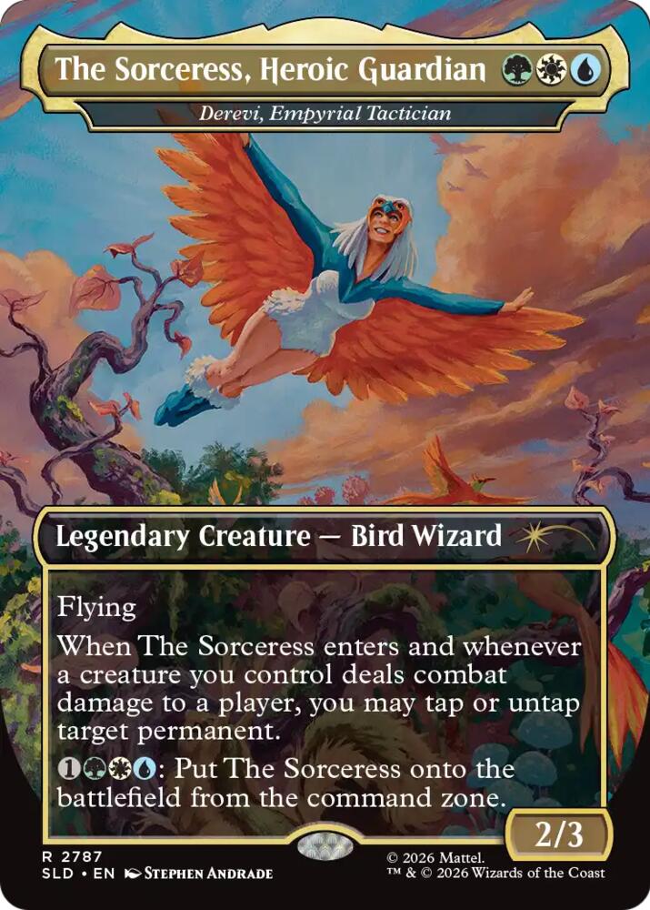 The Sorceress, Heroic Guardian - Derevi, Empyrial Tactician 2787 card from Secret Lair Drop Series
