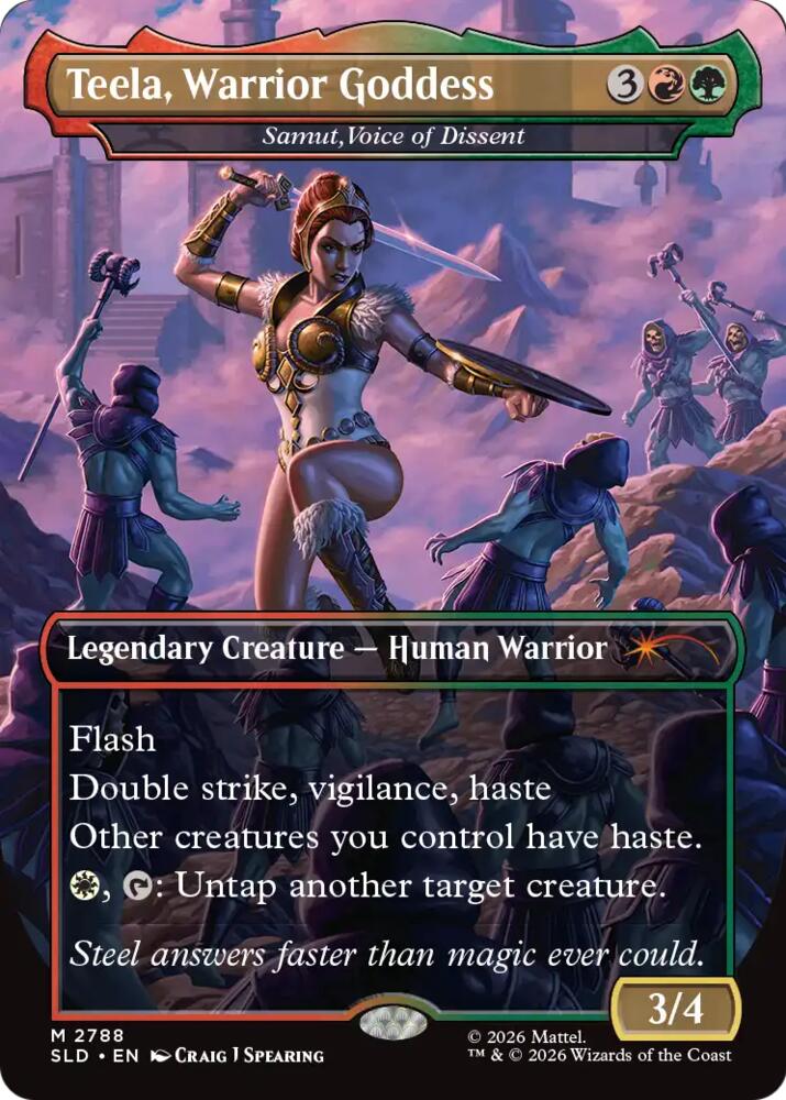 Teela, Warrior Goddess - Samut, Voice of Dissent 2788 card from Secret Lair Drop Series