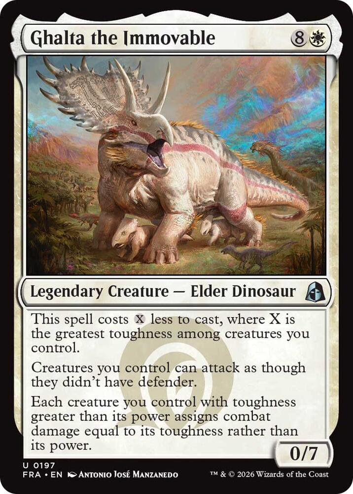 Ghalta the Immovable 197 card from Reality Fracture