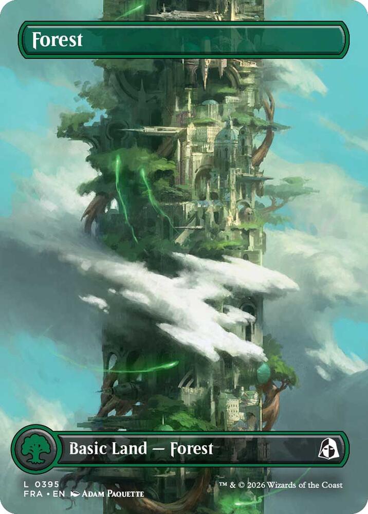 Forest (Borderless) 395 card from Reality Fracture