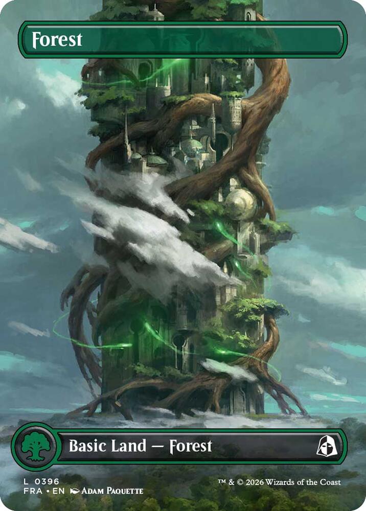 Forest (Borderless) 396 card from Reality Fracture