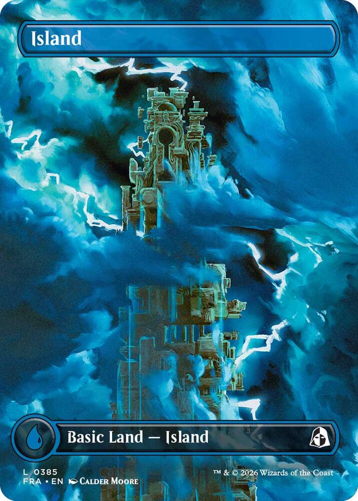 Island (Borderless) 385 card from Reality Fracture