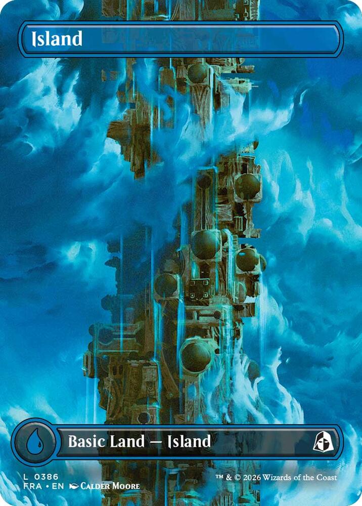 Island (Borderless) 386 card from Reality Fracture
