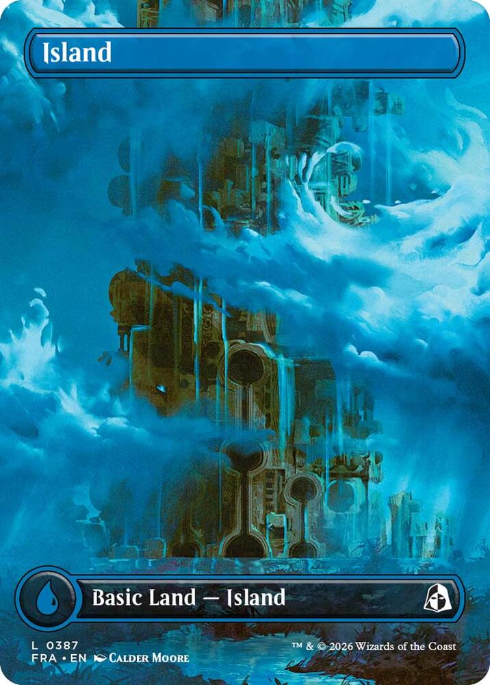 Island (Borderless) 387 card from Reality Fracture