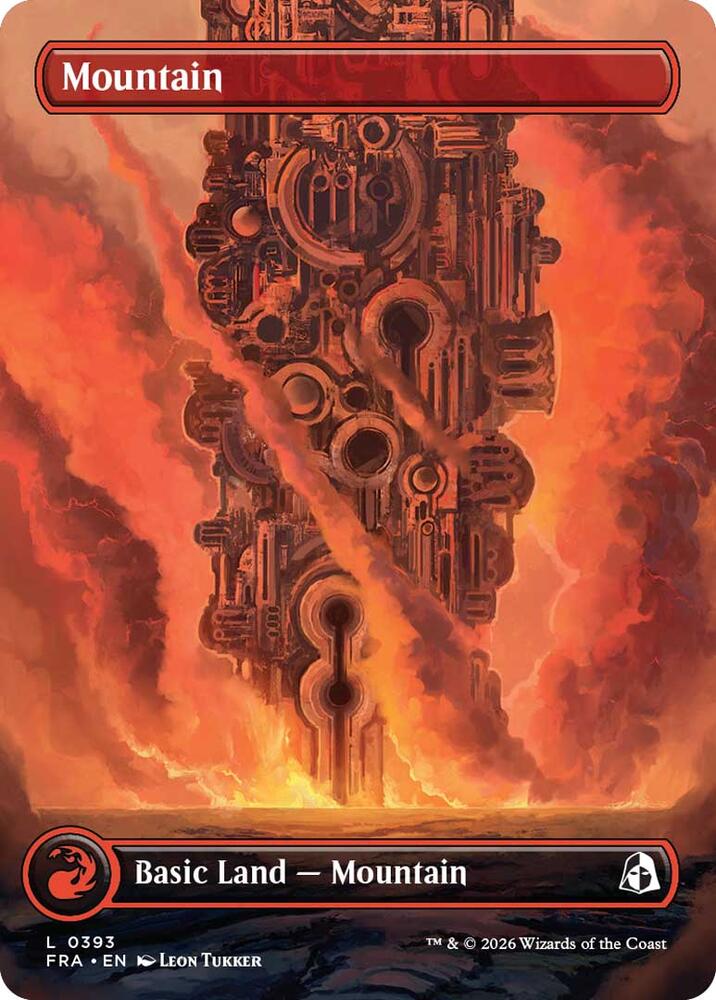 Mountain (Borderless) 393 card from Reality Fracture