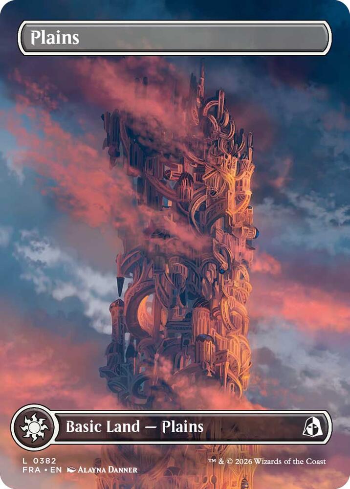 Plains (Borderless) 382 card from Reality Fracture