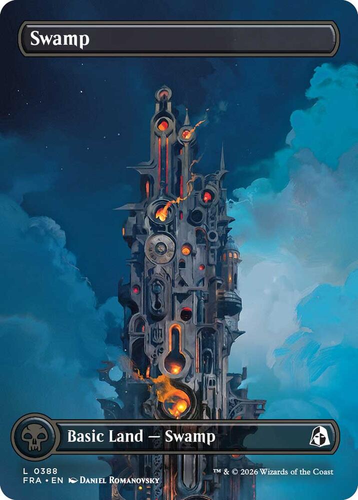 Swamp (Borderless) 388 card from Reality Fracture