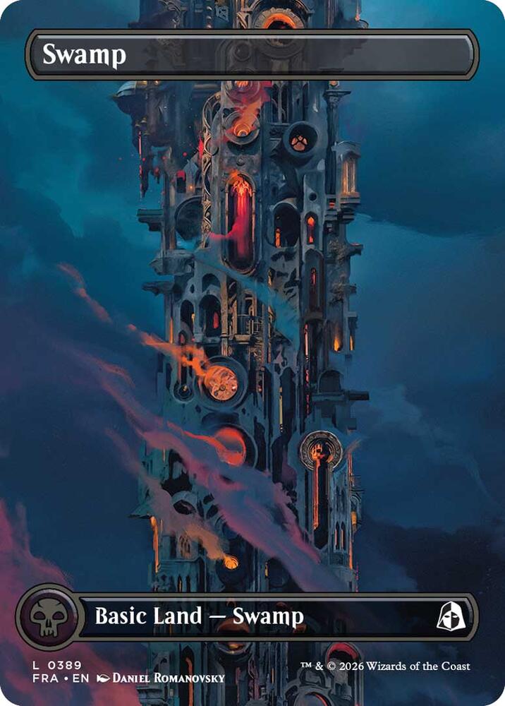 Swamp (Borderless) 389 card from Reality Fracture