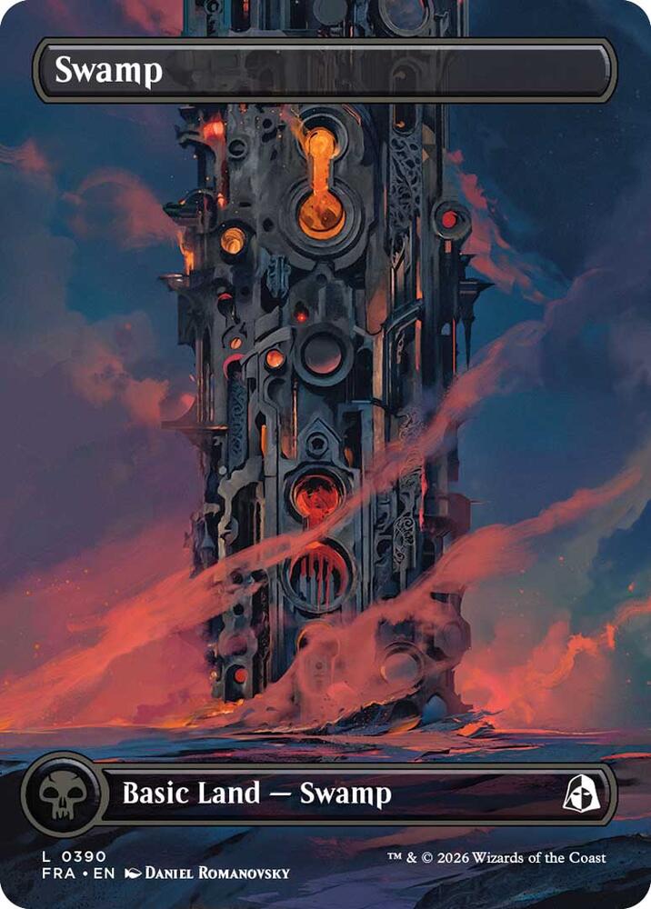 Swamp (Borderless) 390 card from Reality Fracture