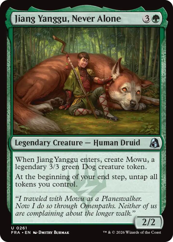 Jiang Yanggu, Never Alone 261 card from Reality Fracture