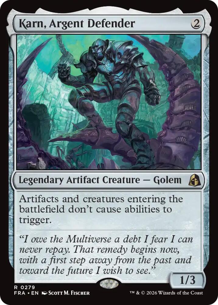 Karn, Argent Defender 279 card from Reality Fracture
