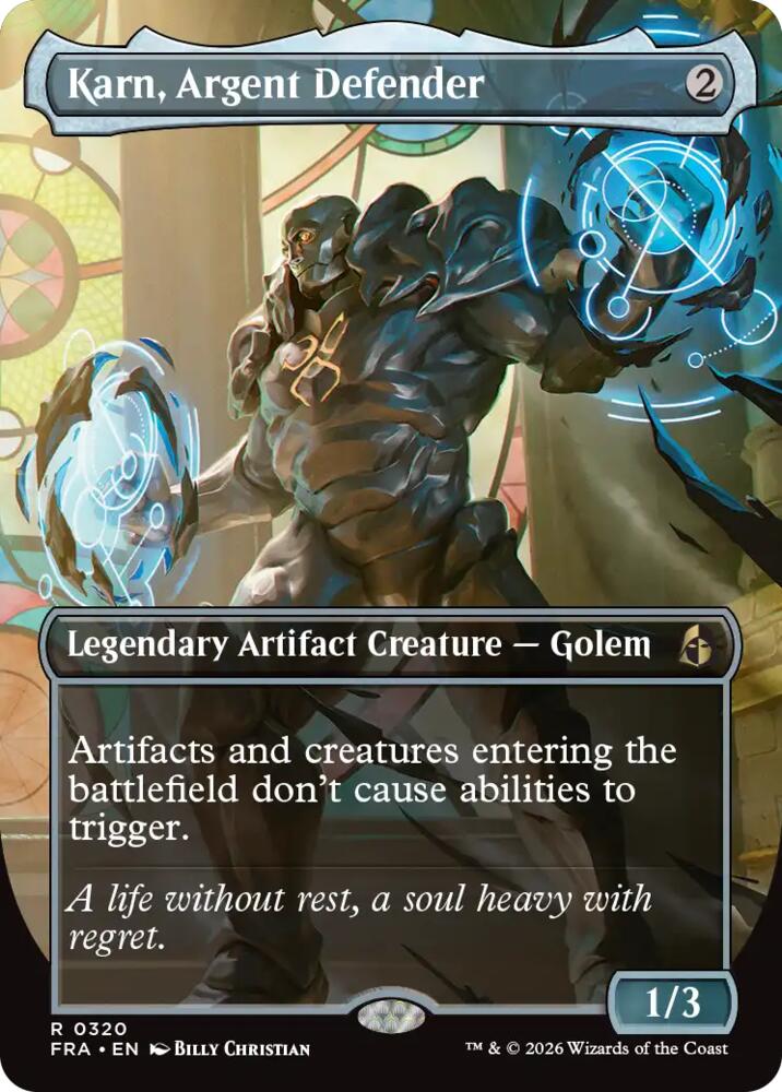 Karn, Argent Defender (Borderless) 320 card from Reality Fracture