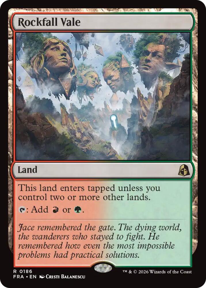 Rockfall Vale 186 card from Reality Fracture