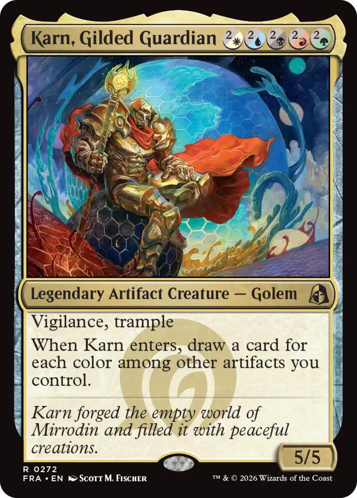 Karn, Gilded Guardian 272 card from Reality Fracture