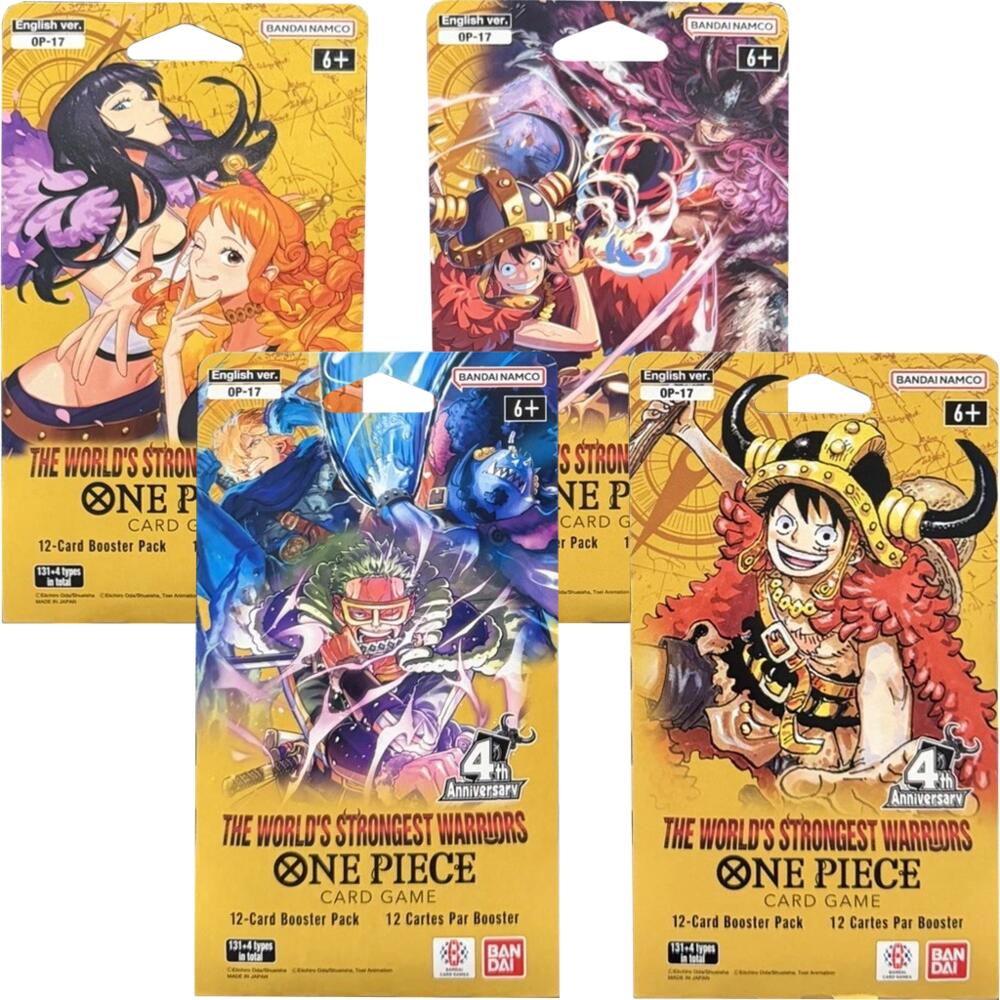 The World's Strongest Warriors Sleeved Booster Pack Art Bundle [Set of 4] sealed product from The World's Strongest Warriors