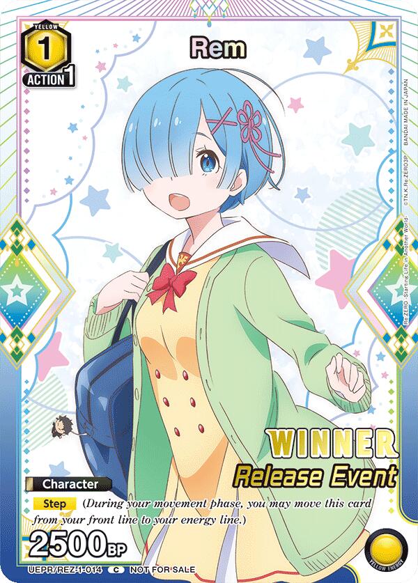 Rem (Release Event Winner) UEPR/REZ-1-014 card from UE24BT: Re:ZERO -Starting Life in Another World- Release Event Cards