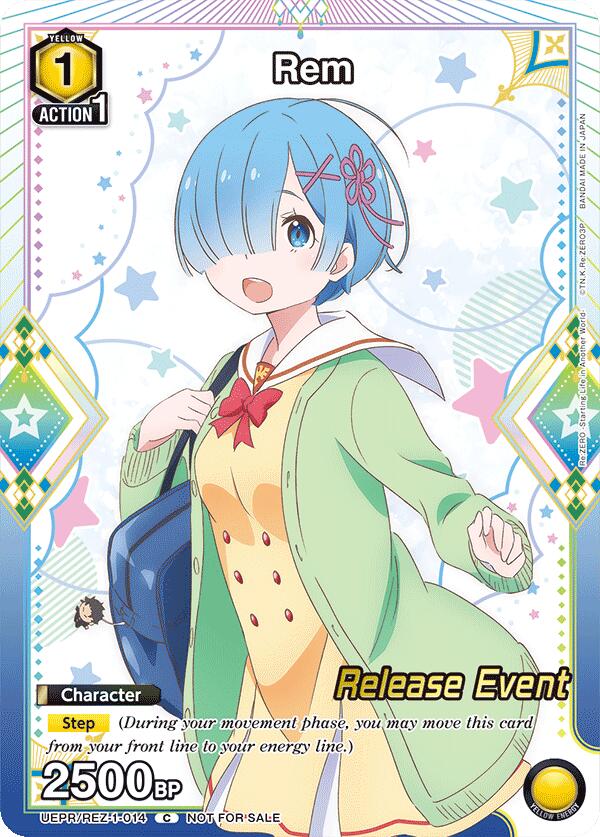 Rem (Release Event Participation) UEPR/REZ-1-014 card from UE24BT: Re:ZERO -Starting Life in Another World- Release Event Cards