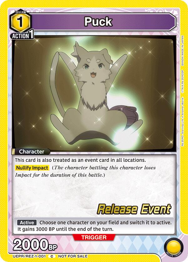 Puck UEPR/REZ-1-001 card from UE24BT: Re:ZERO -Starting Life in Another World- Release Event Cards