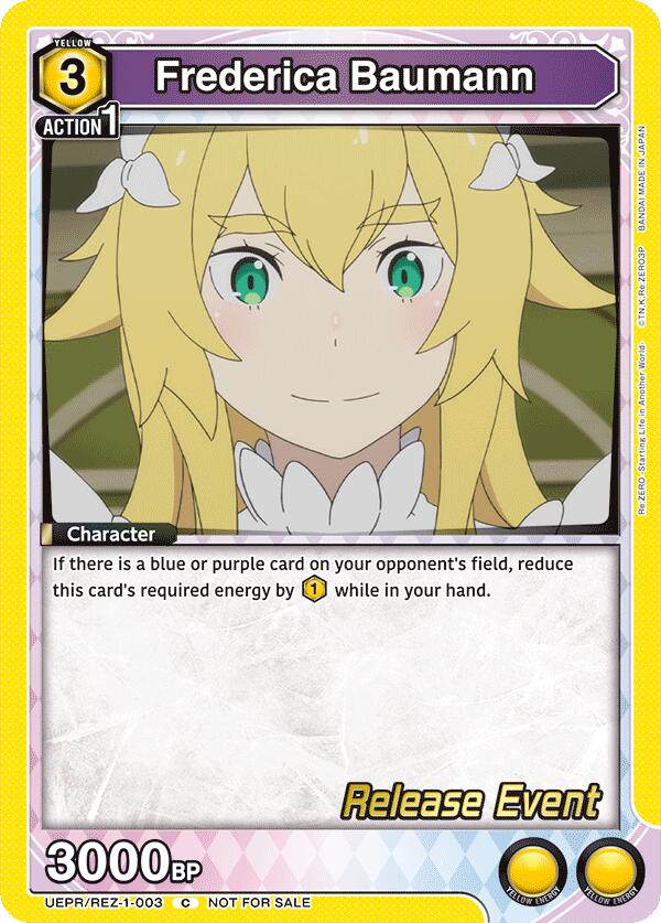 Frederica Baumann UEPR/REZ-1-003 card from UE24BT: Re:ZERO -Starting Life in Another World- Release Event Cards