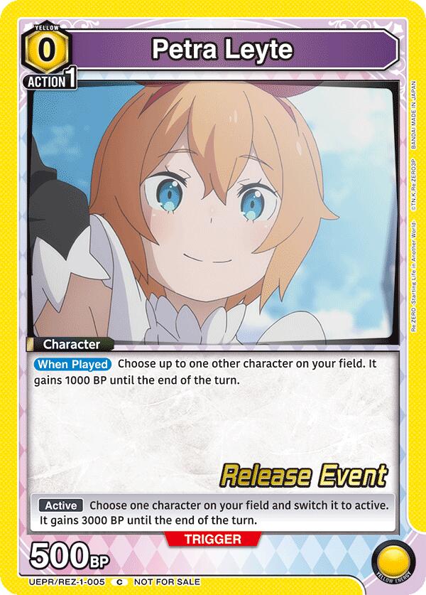 Petra Leyte UEPR/REZ-1-005 card from UE24BT: Re:ZERO -Starting Life in Another World- Release Event Cards