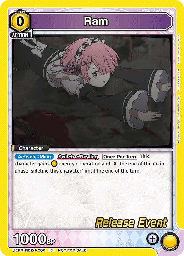 Ram UEPR/REZ-1-006 card from UE24BT: Re:ZERO -Starting Life in Another World- Release Event Cards