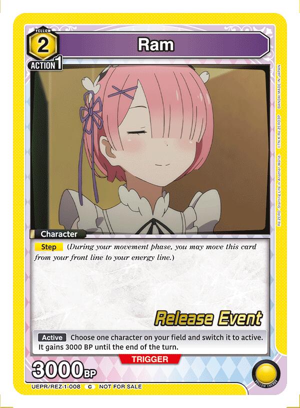 Ram UEPR/REZ-1-008 card from UE24BT: Re:ZERO -Starting Life in Another World- Release Event Cards