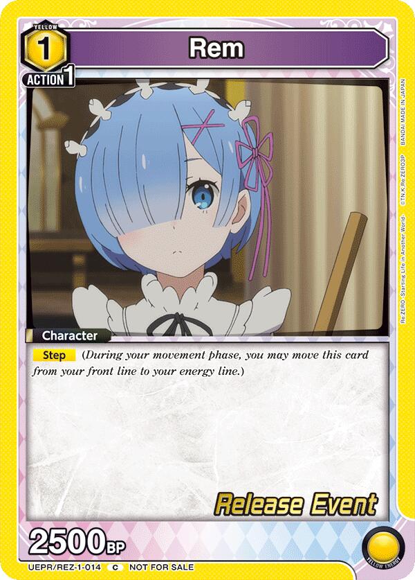 Rem UEPR/REZ-1-014 card from UE24BT: Re:ZERO -Starting Life in Another World- Release Event Cards