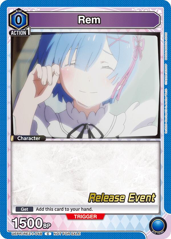 Rem UEPR/REZ-1-048 card from UE24BT: Re:ZERO -Starting Life in Another World- Release Event Cards