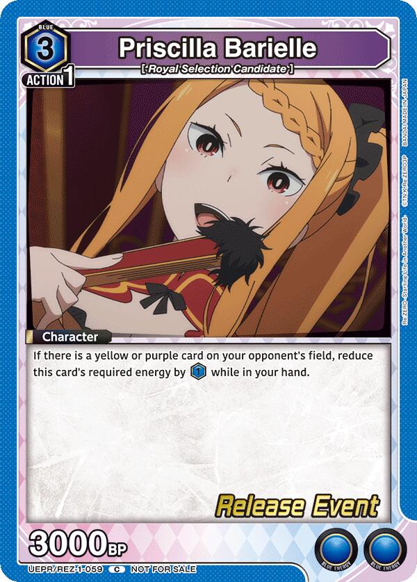 Priscilla Barielle UEPR/REZ-1-059 card from UE24BT: Re:ZERO -Starting Life in Another World- Release Event Cards