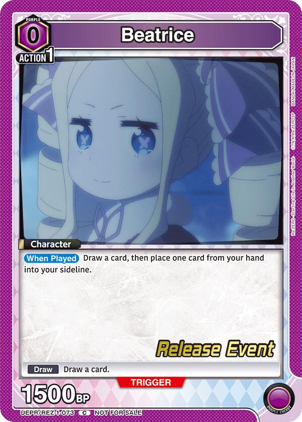 Beatrice UEPR/REZ-1-073 card from UE24BT: Re:ZERO -Starting Life in Another World- Release Event Cards