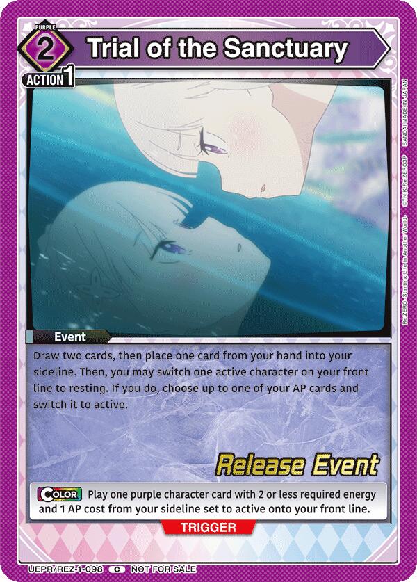 Trial of the Sanctuary UEPR/REZ-1-098 card from UE24BT: Re:ZERO -Starting Life in Another World- Release Event Cards