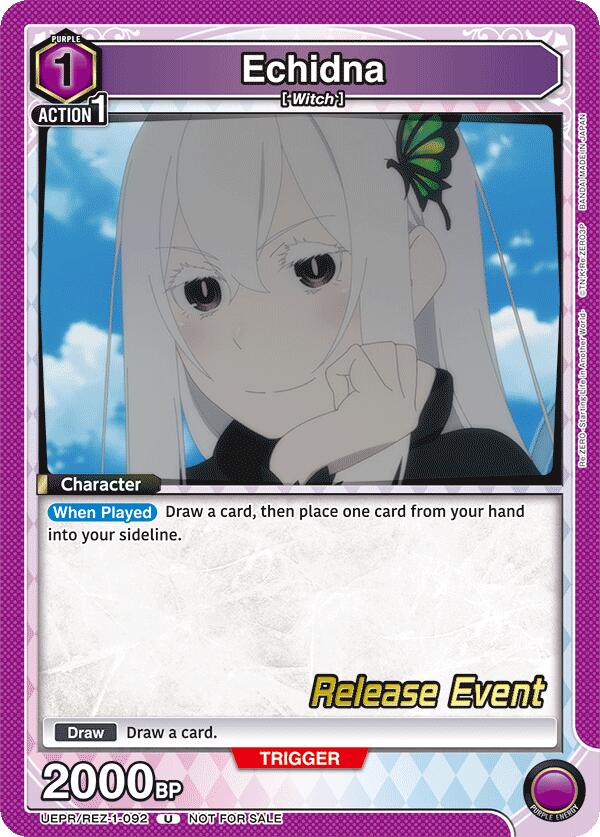 Echidna UEPR/REZ-1-092 card from UE24BT: Re:ZERO -Starting Life in Another World- Release Event Cards