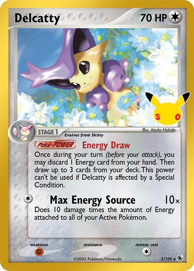 Delcatty 5/109 card from ME: 30th Celebration Classic Collection