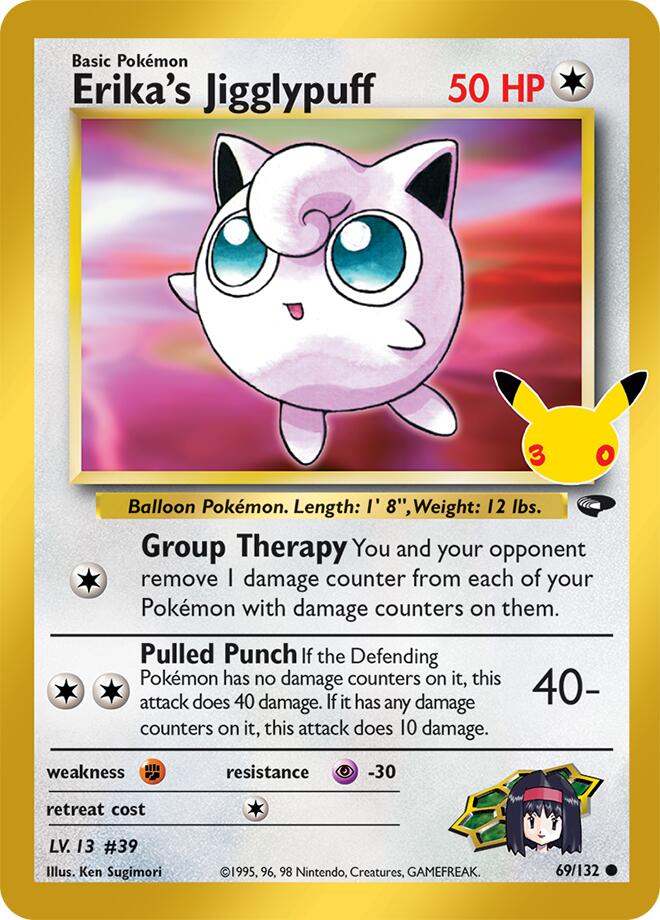 Erika's Jigglypuff 69/132 card from ME: 30th Celebration Classic Collection