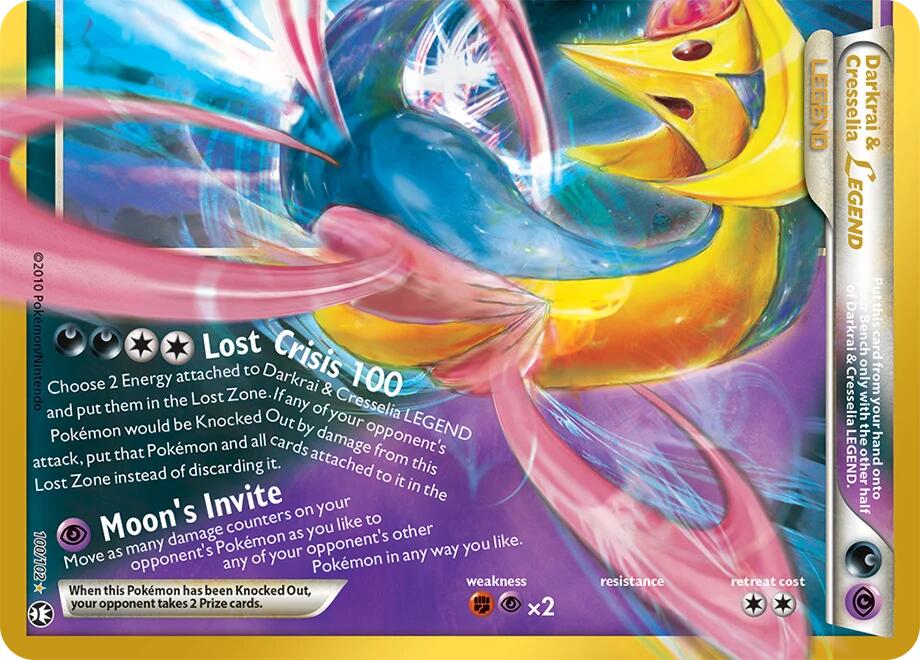 Darkrai & Cresselia Legend (Bottom) 100/102 card from ME: 30th Celebration Classic Collection