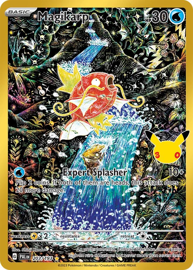 Magikarp 203/193 card from ME: 30th Celebration Classic Collection
