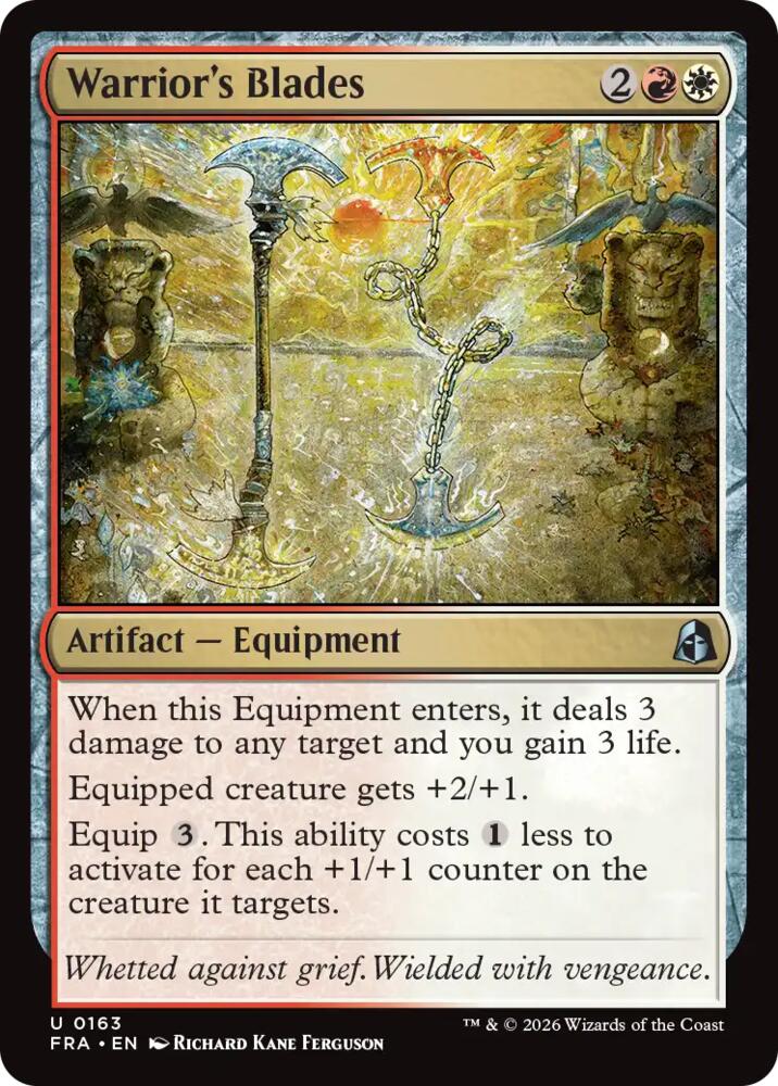 Warrior's Blades 163 card from Reality Fracture