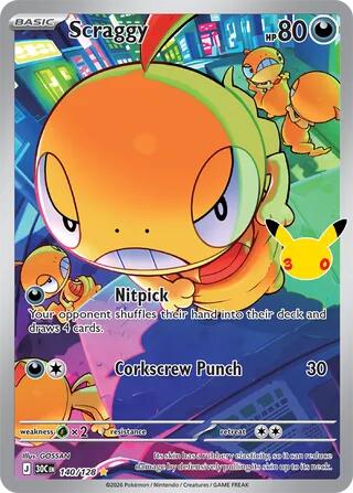 Scraggy 140/128 card from ME: 30th Celebration